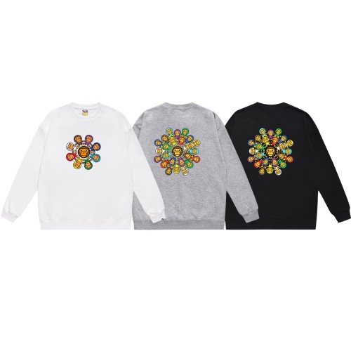 BAPE/A/Bathing Ape Milo Colorful Printed Pullover Sweater Unisex Casual Loose Sweatshirt