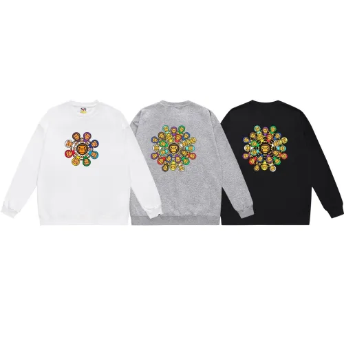 BAPE/A/Bathing Ape Milo Colorful Printed Pullover Sweater Unisex Casual Loose Sweatshirt