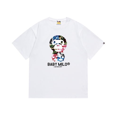 BAPE/A/Bathing Ape BABY MILO Fashion Printed Short sleeved Unisex Casual T-shirt