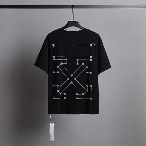 Off White Fashion Black Casual Cotton T-shirt