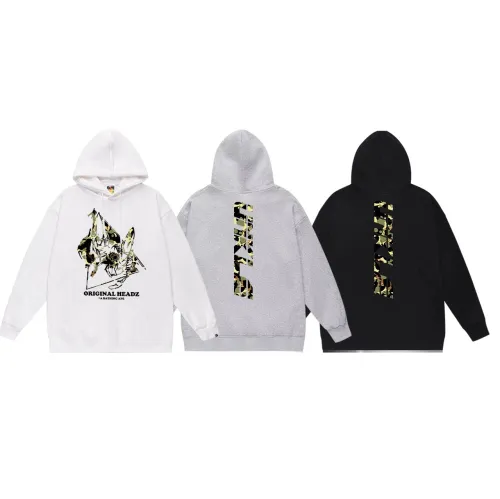 BAPE/A/Bathing Ape x UNKLE Logo Printed Hoodie Unisex Casual Loose Sweatshirt