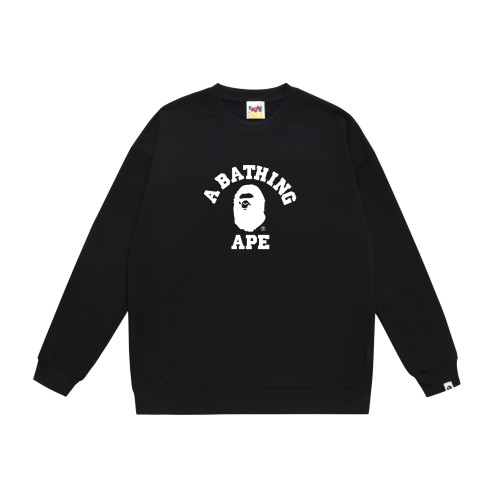BAPE/A/Bathing Ape Letter Printed Pullover Sweater Unisex Casual Loose Sweatshirt