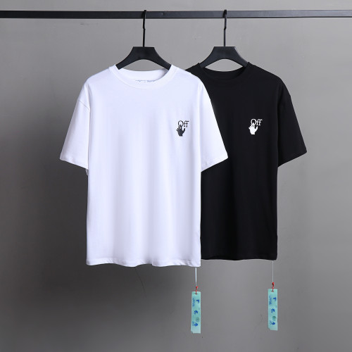 Off White Fashion Simple Logo Short Sleeve Unisex Casual Classic T-shirt