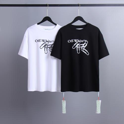 Off White Fashion Classic T-shirt Unisex Casual Loose Short Sleeve