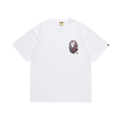 BAPE/A/Bathing Ape Classic Logo Printed Short Sleeve Unisex Casual T-shirt