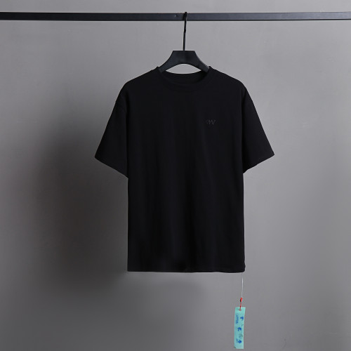 Off White Fashion Simple T-shirt Unisex Casual Street Black Short Sleeve