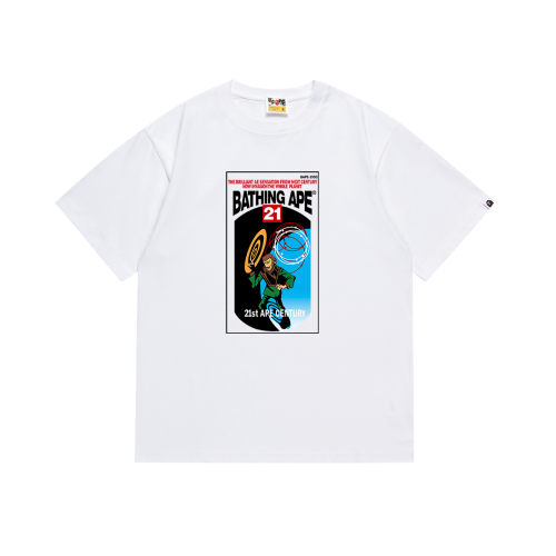 BAPE/A/Bathing Ape Fashion Printed Short Sleeve Unisex Casual T-shirt