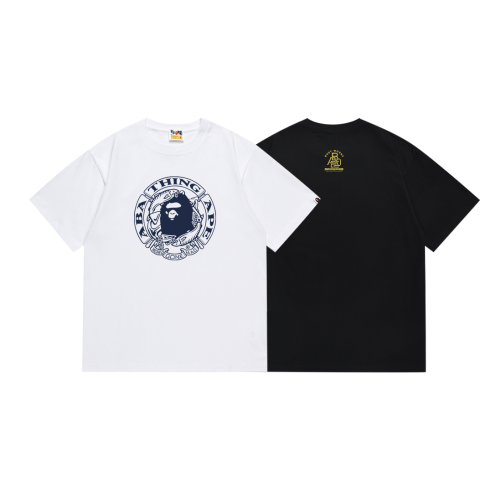 BAPE/A/Bathing Ape Fashion Printed Short Sleeve Unisex Casual T-shirt