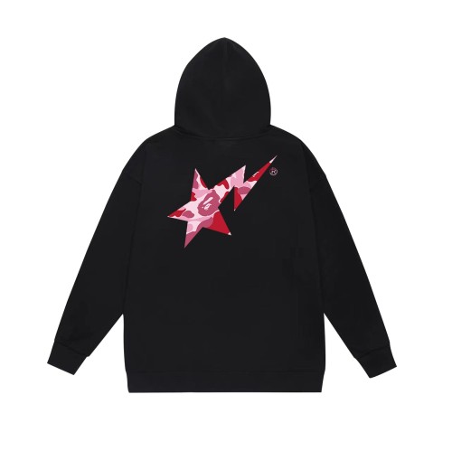 BAPE/A/Bathing Ape Camo Star Letter Printed Hoodie Unisex Casual Sweatshirt