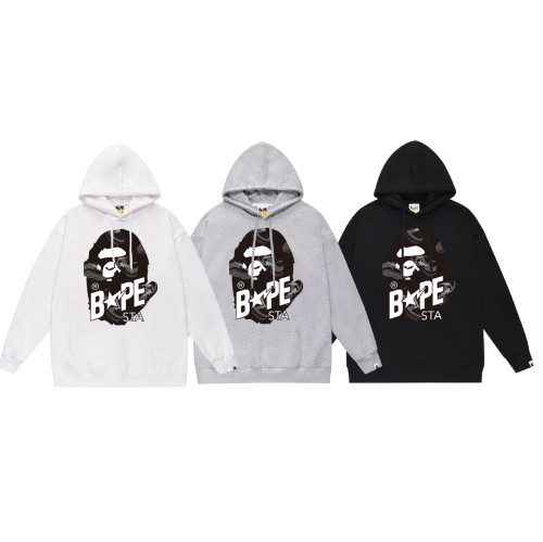 BAPE/A/Bathing Ape Casual Shoes Letter Printed Hoodie Unisex Casual Sweatshirt