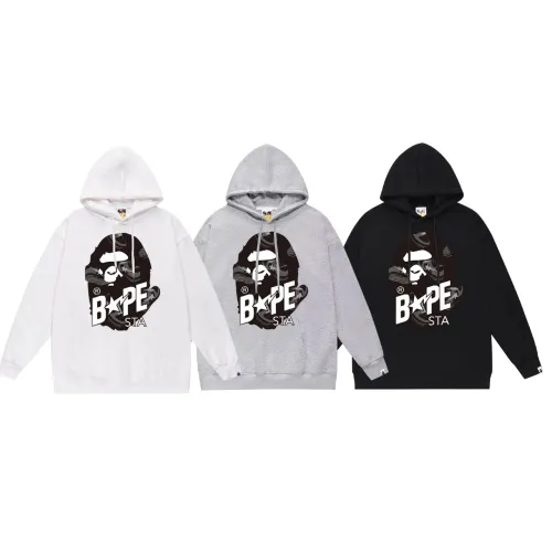 BAPE/A/Bathing Ape Casual Shoes Letter Printed Hoodie Unisex Casual Sweatshirt