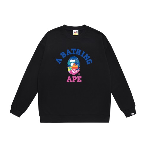 BAPE/A/Bathing Ape Letter Printed Sweatshirt Unisex Casual Round Neck Sweatshirt