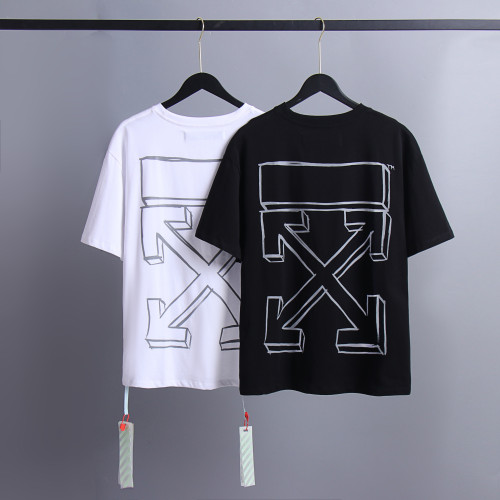 Off White Fashion Cotton Short Sleeve Uniex Casual Street T-shirt