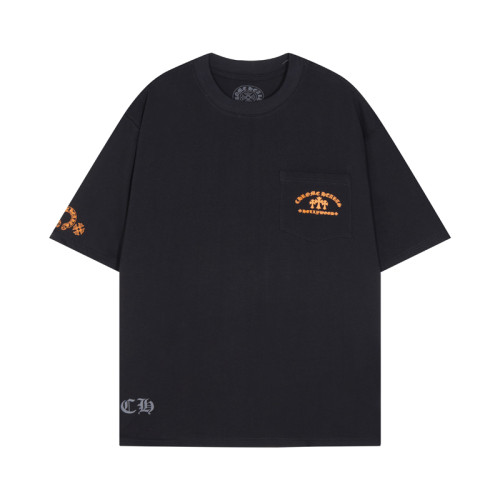 Chrome Hearts Cross Sanskrit Printed Short Sleeve Unisex Casual Loose T-shirt