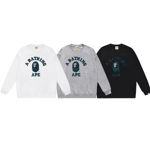 BAPE/A/Bathing Ape Letter Printed Sweatshirt Unisex Casual Round Neck Sweatshirt