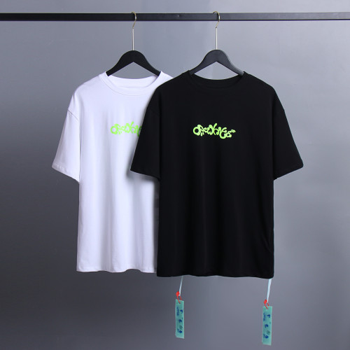 Off White Simple Classic Logo Printed T-shirt Unisex Casual Street Short Sleeve