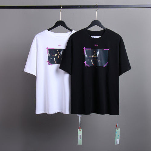 Off White Fashion Artistical Printed Unisex Casual Street T-shirt