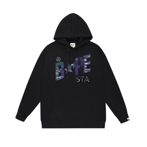 BAPE/A/Bathing Ape Tie Dyed Letter Star Print Hoodie Unisex Casual Sweatshirt