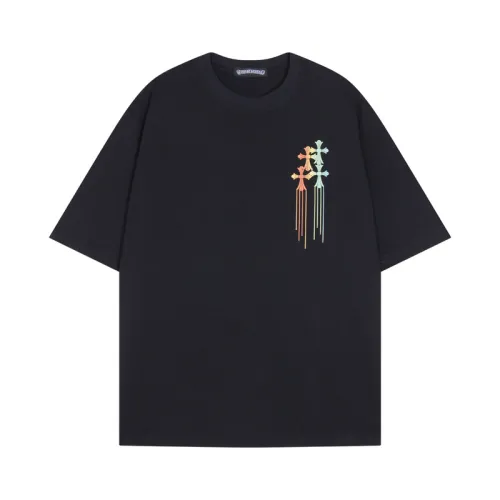 Chrome Hearts Colorful Cross Short Sleeve Unisex Casual Loose T-shirt