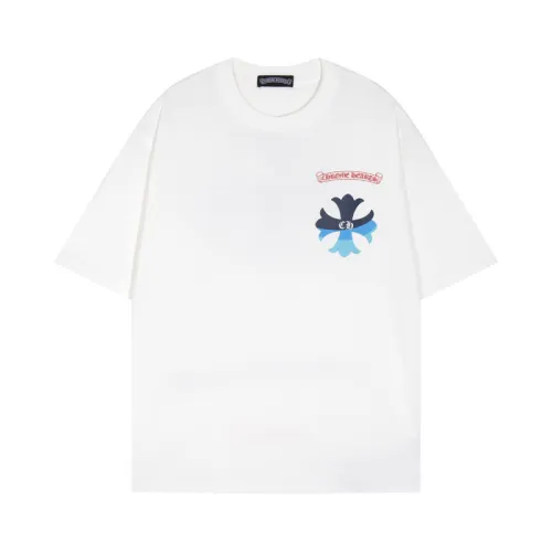 Chrome Hearts Classic Contrast Cross Logo Printed Short Sleeve Unisex High Street Casual T-shirt