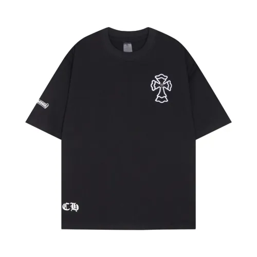 Chrome Hearts Metal Cross Embroidered Short Sleeve Unisex Casual Loose T-shirt