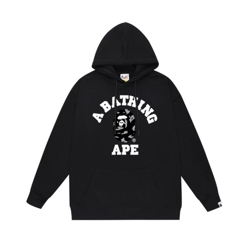 BAPE/A/Bathing Ape Camo Ape Head Letter Printed Hoodie Unisex Casual Sweatshirt