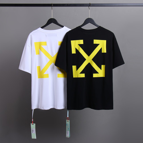 Off White Classic Logo T-shirt Unisex Casual Street Cotton Short Sleeve