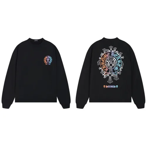 Chrome Hearts Contrast Horseshoe Sanskrit Printed Pullover Unisex Casual Loose Sweatshirt