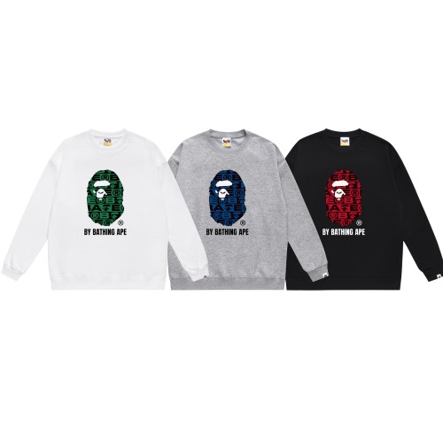 BAPE/A/Bathing Ape Classic Camo Letter Printed Sweatshirt Unisex Casual Round Neck Sweatshirt