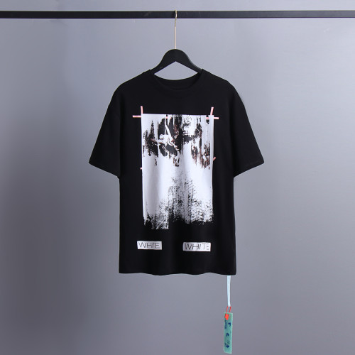 Off White Classic Zebra Stripes Short Sleeve Unisex Casual Street T-shirt