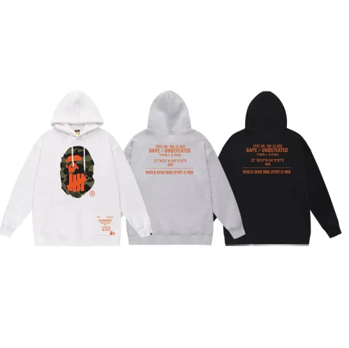 BAPE/A/Bathing Ape Five Bar Ape Head Printed Hoodie Unisex Casual Sweatshirt