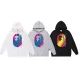 BAPE/A/Bathing Ape Gradient Grained Ape Head Letter Printed Hoodie Unisex Casual Sweatshirt