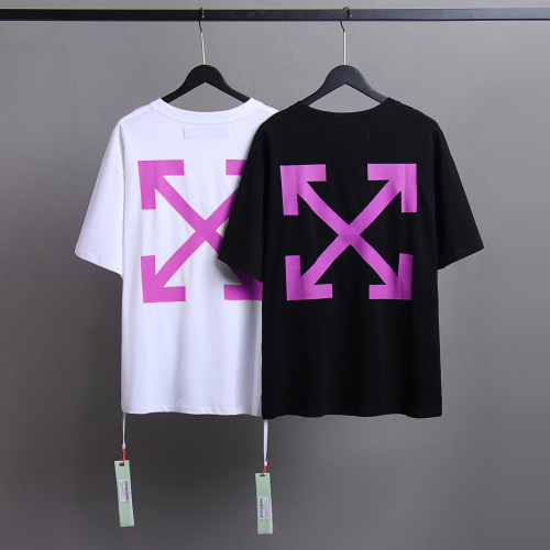 Off White Simple Logo Printed T-shirt Unisex Casual Street Short Sleeve
