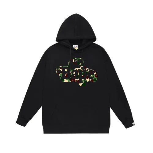 BAPE/A/Bathing Ape Camo Cartoon BABY MILO Printed Hoodie Unisex Casual Sweatshirt