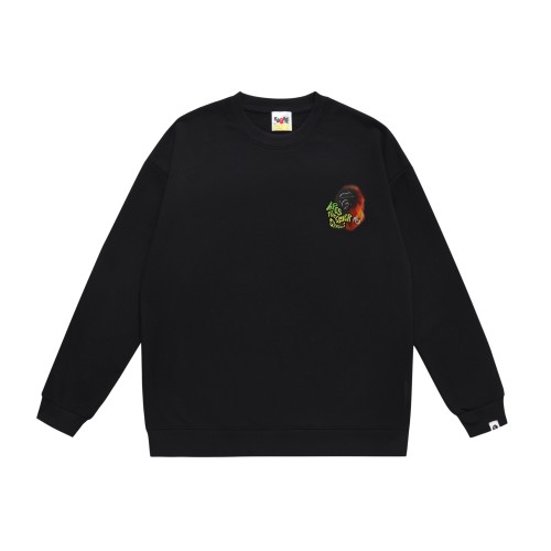 BAPE/A/Bathing Ape Letter Printed Pullover Unisex Casual Versatile Sweatshirt