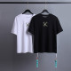 Off White Logo Printed Short Sleeve Unisex Loose Casual T-shirt
