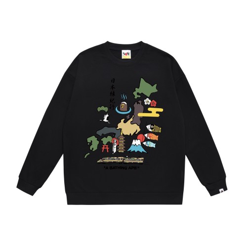 BAPE/A/Bathing Ape Fashion Printed Sweatshirt Unisex Casual Round Neck Sweatshirt