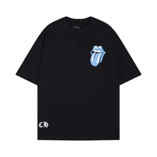 Chrome Hearts Tongue Horseshoe Sanskrit Printed Short Sleeve Unisex Casual Versatile T-shirt