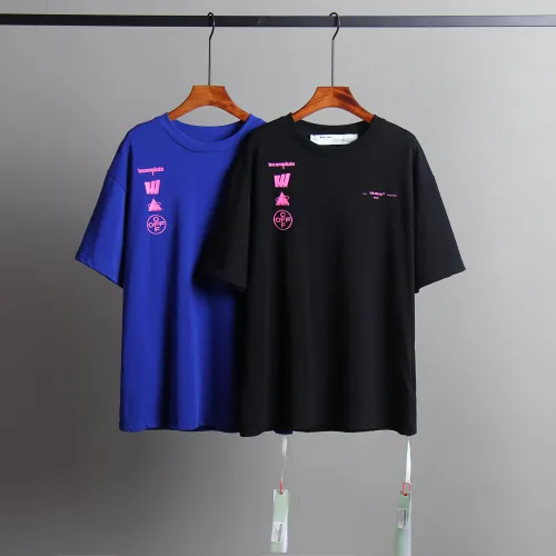 Off White Fashion Artistic Pattern Short Sleeve Unisex Casual Cotton Tee