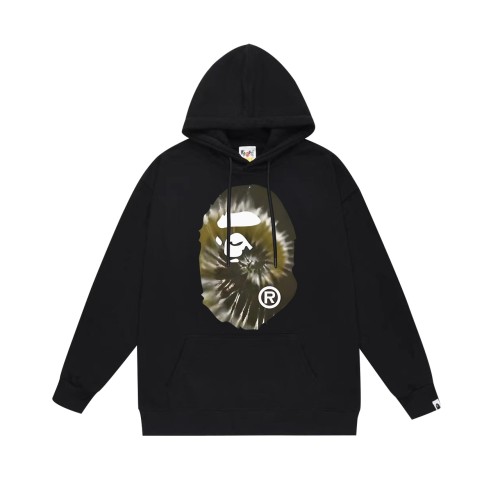 BAPE/A/Bathing Ape Tie Dyed Ape Head Printed Hoodie Unisex Casual Sweatshirt