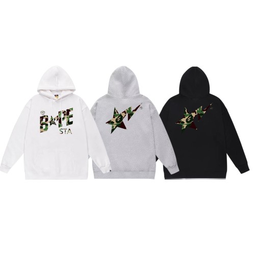 BAPE/A/Bathing Ape Camo Star Letter Printed Hoodie Unisex Casual Sweatshirt