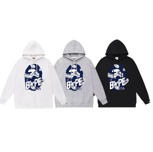 BAPE/A/Bathing Ape Casual Shoes Letter Printed Hoodie Unisex Casual Sweatshirt