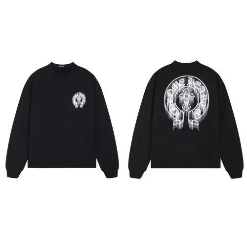 Chrome Hearts Horseshoe Sanskrit Printed Pullover Unisex Casual Loose Sweatshirt