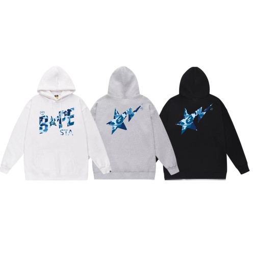 BAPE/A/Bathing Ape Camo Star Letter Printed Hoodie Unisex Casual Sweatshirt