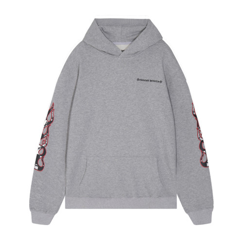 Chrome Hearts High Street Graffiti Print Hoodie Unisex Casual Loose Sweatshirt