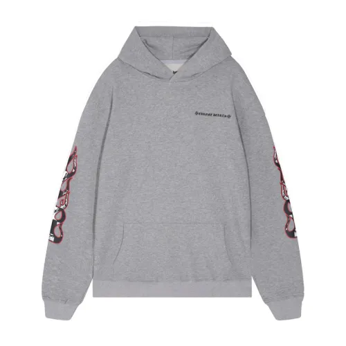 Chrome Hearts High Street Graffiti Print Hoodie Unisex Casual Loose Sweatshirt