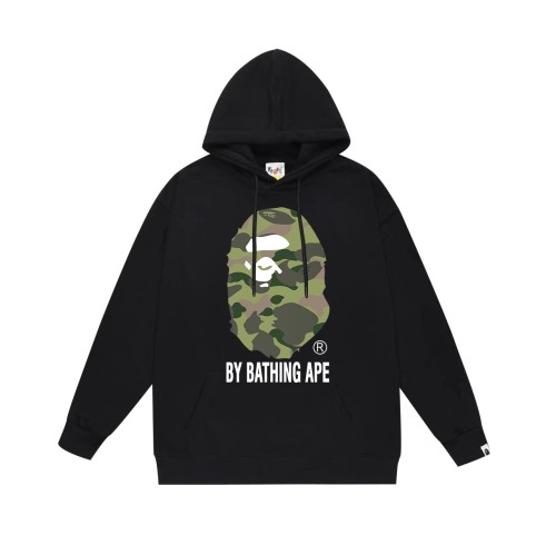 BAPE/A/Bathing Ape Camo Ape Head Letter Printed Hoodie Unisex Casual Sweatshirt