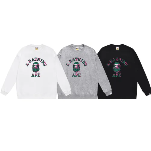 BAPE/A/Bathing Ape Letter Printed Sweatshirt Unisex Casual Round Neck Sweatshirt