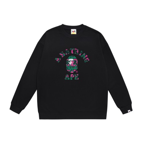 BAPE/A/Bathing Ape Letter Printed Sweatshirt Unisex Casual Round Neck Sweatshirt