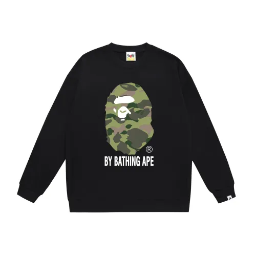 BAPE/A/Bathing Ape Letter Printed Sweatshirt Unisex Casual Round Neck Sweatshirt